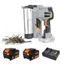 Batavia 2in1 Akku Tacker Nagler Elektrotacker Elektronagler 2x5Ah Akku+Schnell. inklusive 10.000 Stück Tackernägel