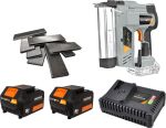 Batavia 2in1 Akku Tacker Nagler Elektrotacker Elektronagler 2x5Ah Akku+Schnell. inklusive 5.000 Stück Tackerklammern 90/32