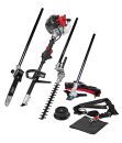 SCHEPPACH 4in1 Gartenpflegeset Benzin Heckenschere Entaster Trimmer MFH3300-4P