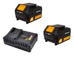 2x Batavia 7062518 Li Ion Akku 18V 4Ah  Ersatzakku Systemakku + Schnellladegerät