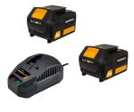 2x Batavia 7062518 Li Ion Akku 18V 4Ah  Ersatzakku Systemakku + Ladegerät