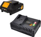 Batavia 7062517 Li Ion Akku 18V 2Ah Ersatzakku Systemakku + Schnellladegerät